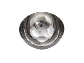 Round stainless steel salad bowl
