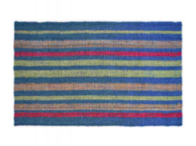 Maya blue striped rug