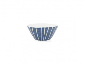 Blue striped bowl