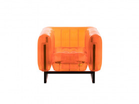 Neon orange armchair