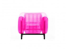 Neon pink armchair