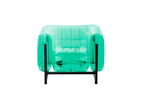 Neon green armchair