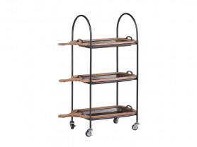 Naples wood and black cart
