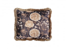 Rose velvet cushion