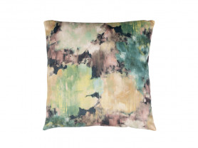 Multicolored abstract square cushion
