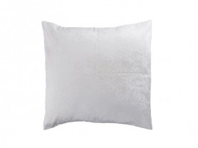 Embroidered white polyester cushion