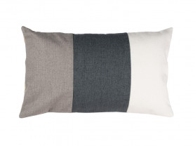 Brown, blue and white trio rectangular cushion
