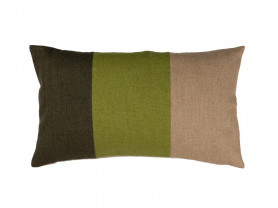 Green and sand trio cushion