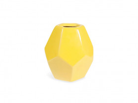 Yellow pentagonal vase