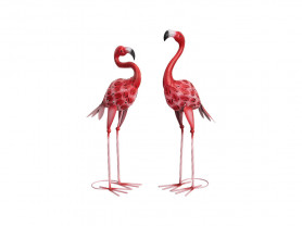 Set of 2 flamingo figures