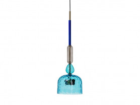 Blue glass ceiling lamp