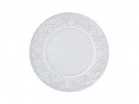 Rua nova white carving plate 28 cm