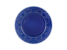 Rua nova blue carving plate 28 cm