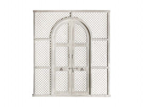 White mesh door