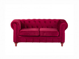 Chester sofa red velvet 2 pax
