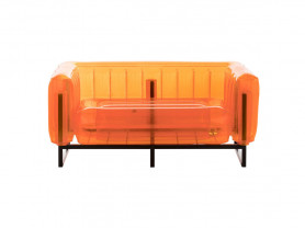 Neon orange sofa
