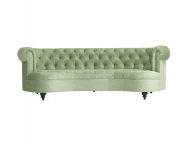 Green semi-round sofa