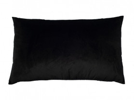 Black velvet rectangular cushion