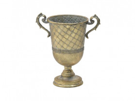 Gold metal amphora