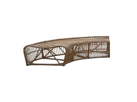 Carving fourth rattan bench
