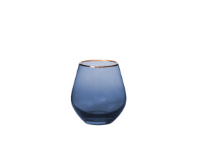 Vaso azul filo oro